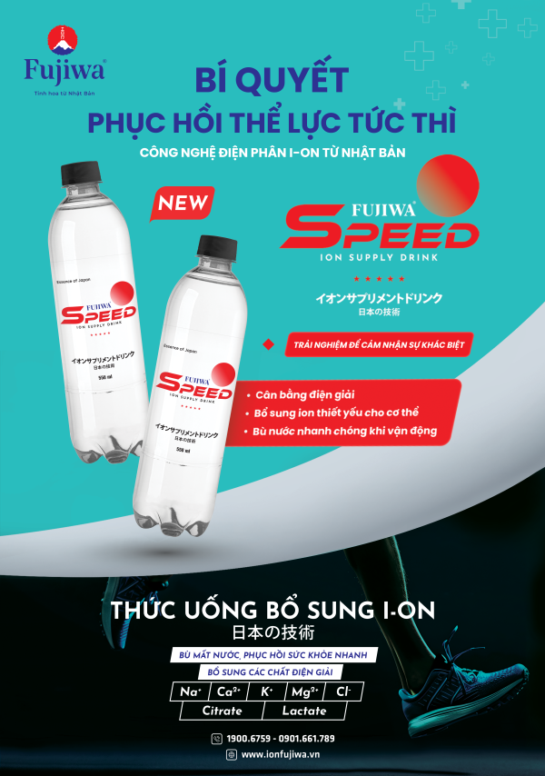 Nước Bù Điện Giải Fujiwa Speed 550ml - 24 chai