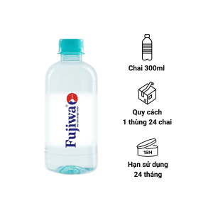 Nước Ion kiềm cao cấp Fujiwa 300ml - 24 chai - công nghệ điện phân số 1 Nhật Bản