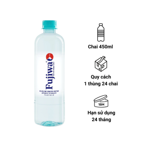 Nước Ion kiềm cao cấp Fujiwa 450ml - 24 chai - công nghệ điện phân số 1 Nhật Bản