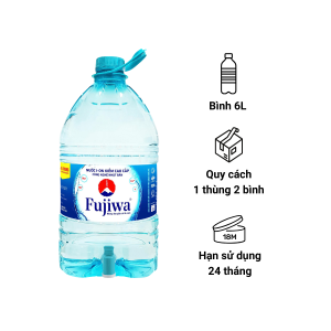 Nước Ion kiềm cao cấp Fujiwa 6L - 2 bình - công nghệ điện phân số 1 Nhật Bản
