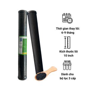 Lõi lọc than hoạt tính dạng nén CTO 10 inch