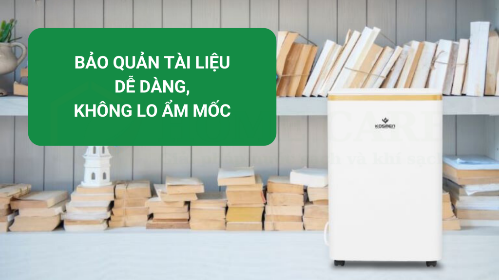 Máy hút ẩm Kosmen KM-12N bảo quản tài liệu không bị ẩm mốc