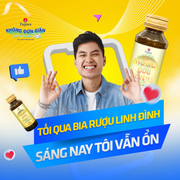 Nước giải rượu Fujiwa chống đau đầu, hỗ trợ giải độc, mát gan (Fujikey) - Hộp 10 chai x 80ml - Hình ảnh 3