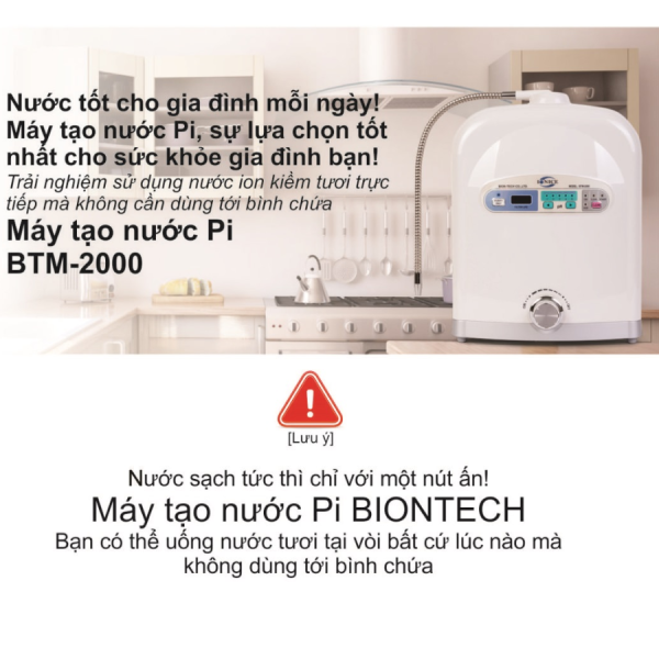 Máy lọc nước ion kiềm Biontech BTM-2000 – Khởi đầu lối sống khỏe từ nguồn nước - Hình ảnh 4