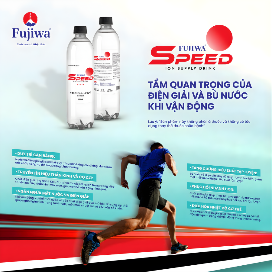 Nước Bù Điện Giải Cao Cấp Fujiwa Speed 550ml - 24 chai - Ảnh 3
