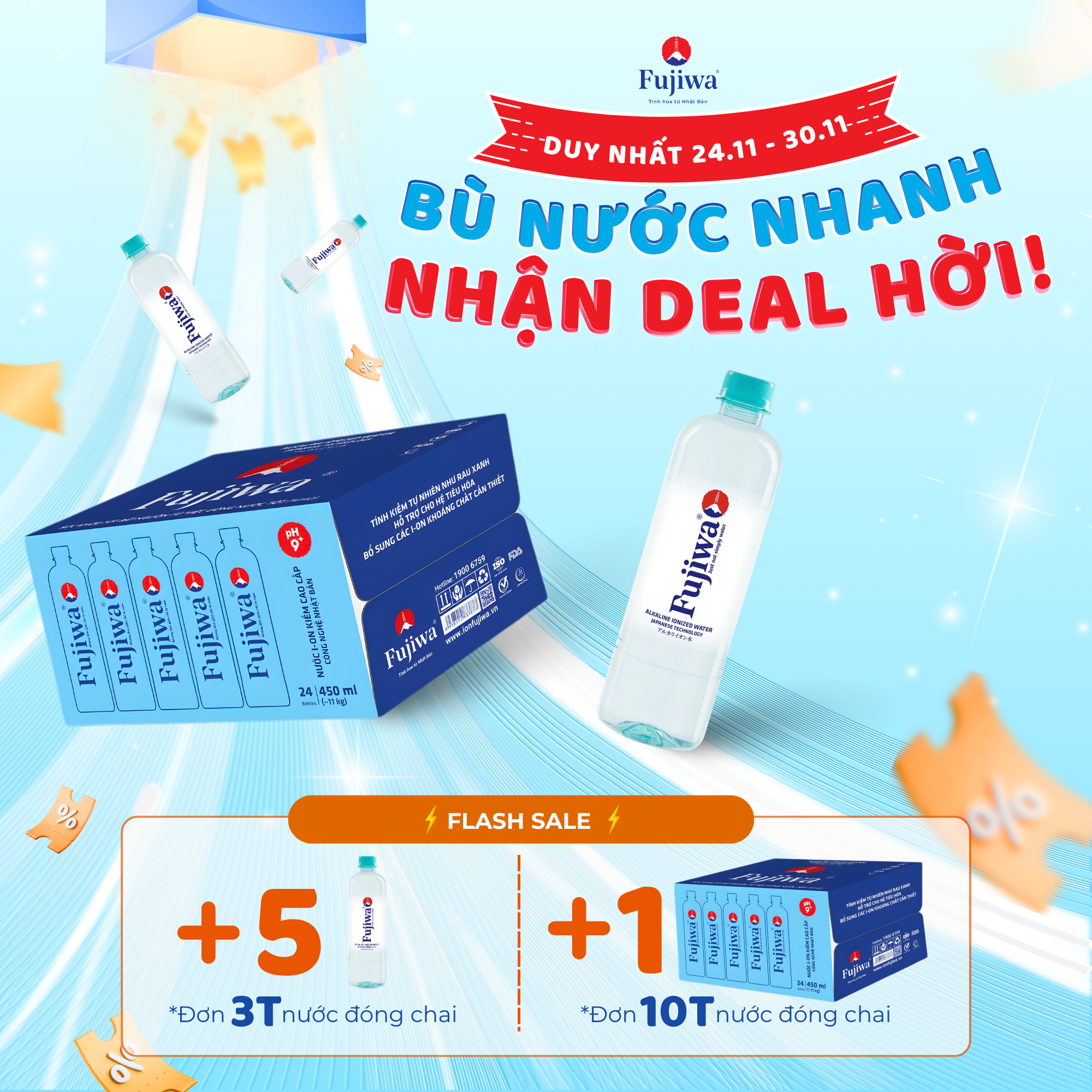 Ưu đãi tháng 11 nước ion kiềm Fujiwa