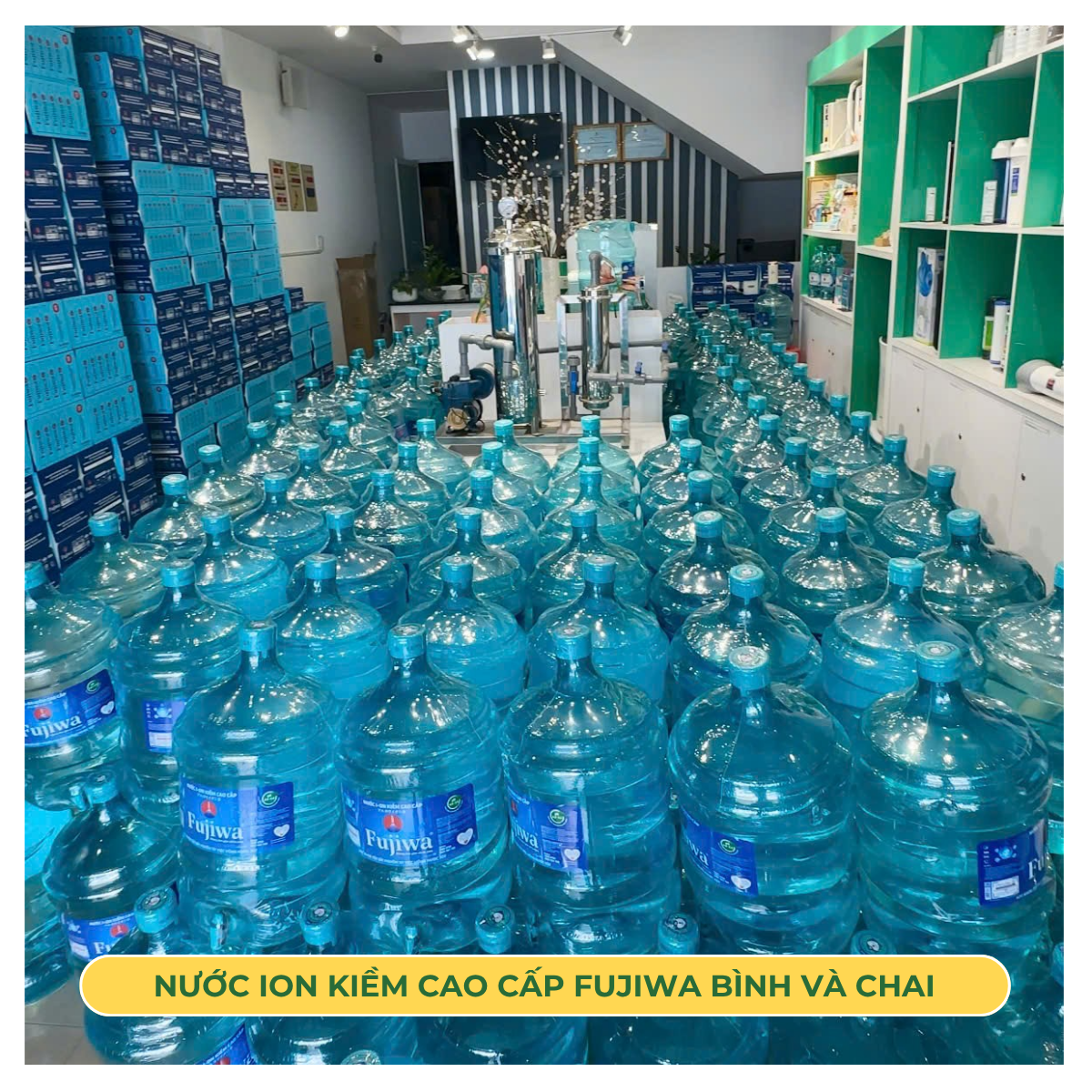 Nước ion kiềm cao cấp Fujiwa đóng chai và đóng bình