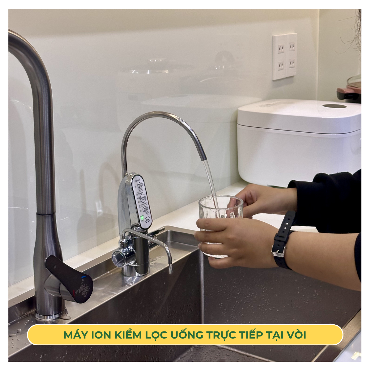 Máy ion kiềm lọc uống trực tiếp tại vòi