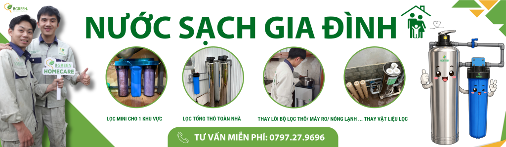 Lọc nước sạch cho sinh hoạt gia đình